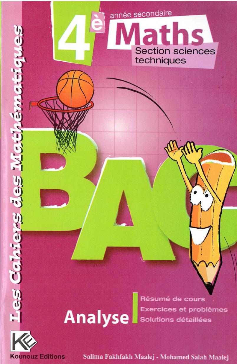 Cahiers 2 maths Analyse Bac teknik