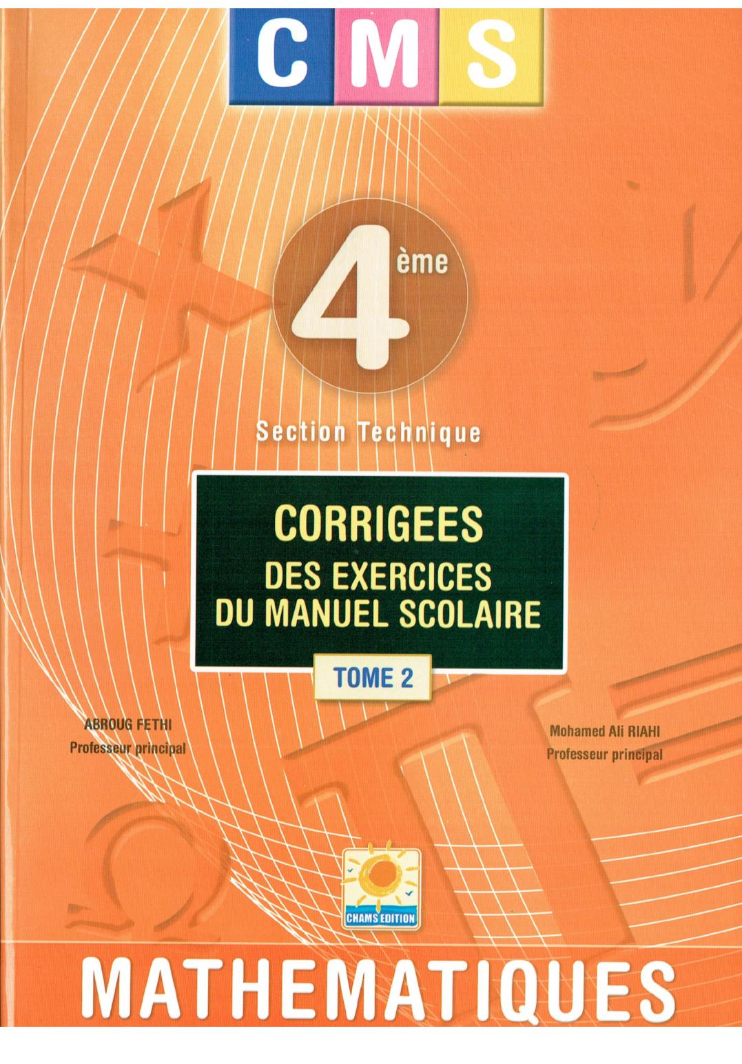 Corrigé Livre Scolaire Math Bac Teknik t2