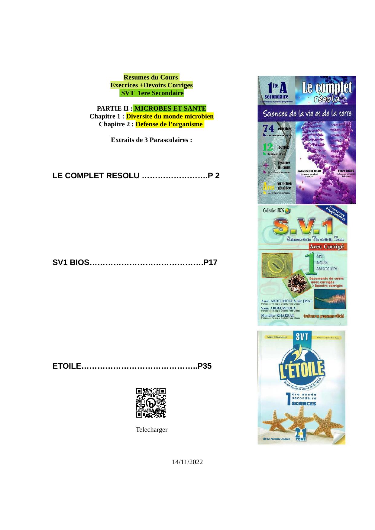 SV1 Microbe et Sante