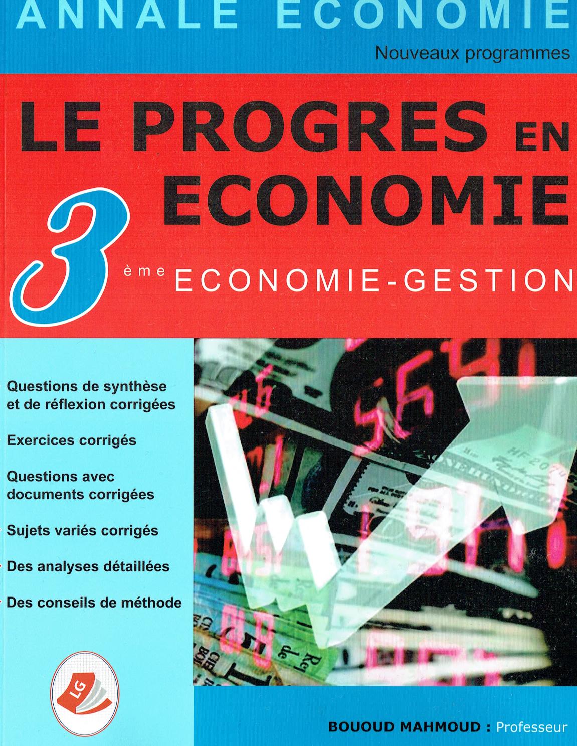 progres economie 3 eme